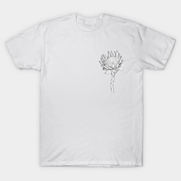 Flora Royalty - King Protea T-Shirt by ShortBrushCreations95